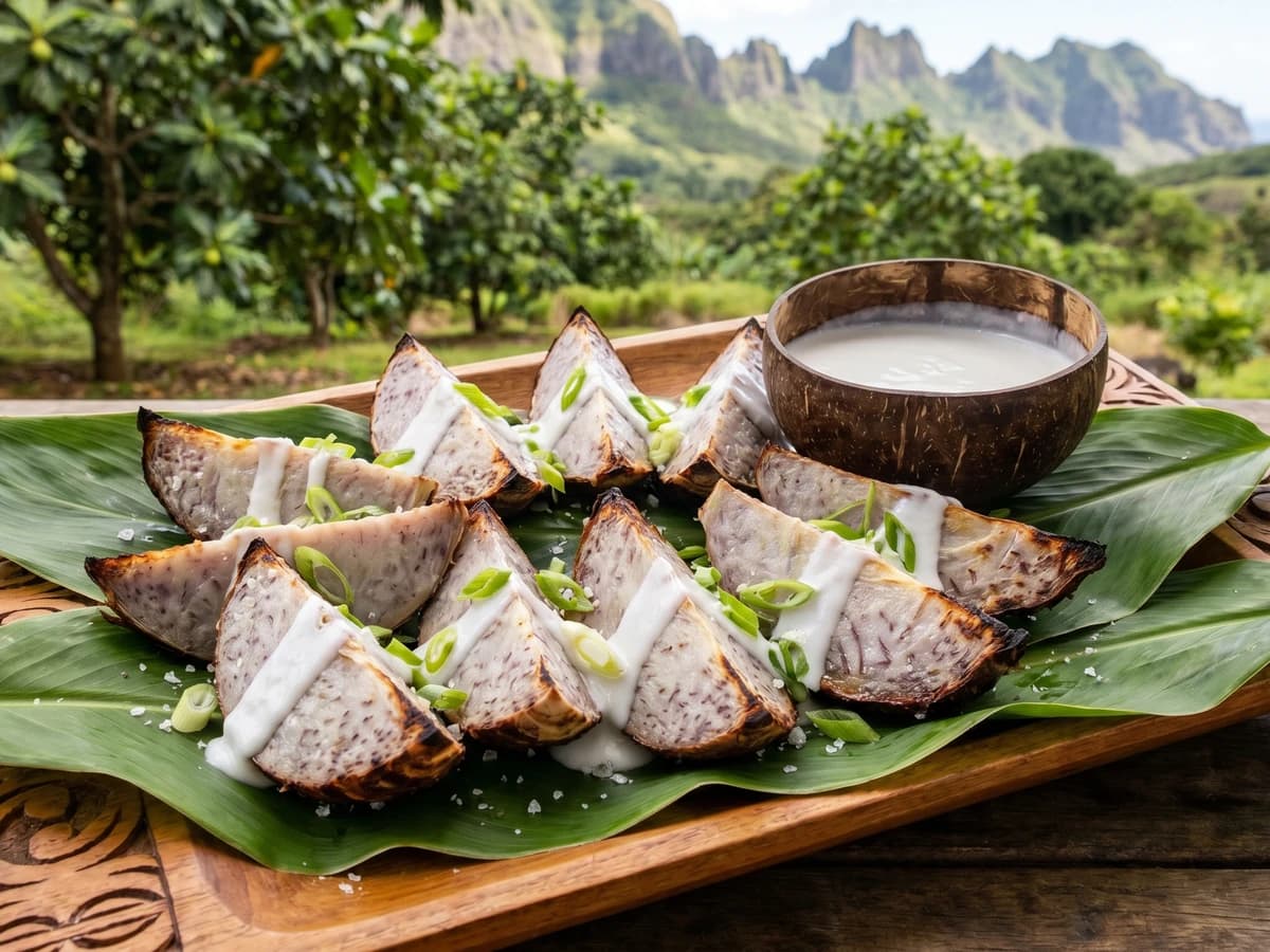 Taro ʻEnana (Marquesan Roasted Taro) - Chef Makoa