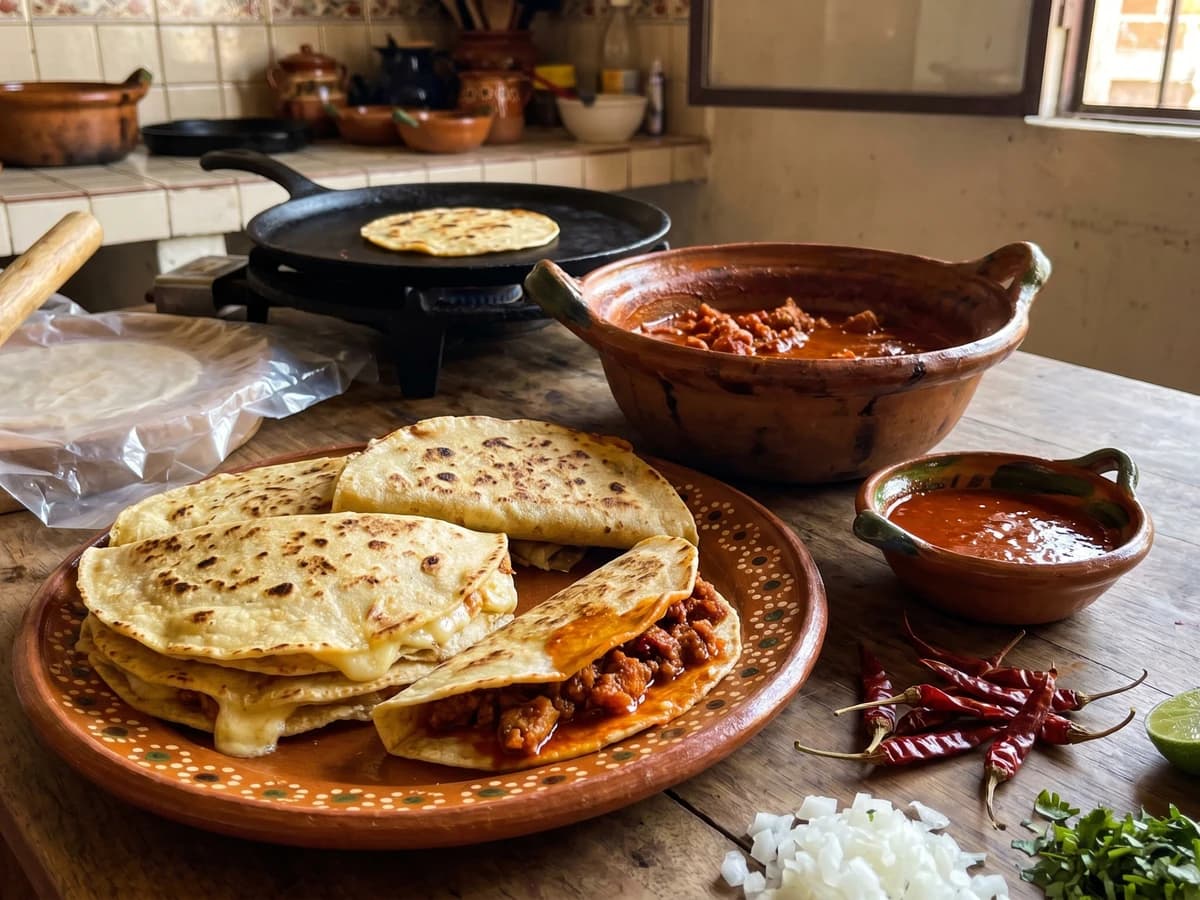Pressed Chicharron Quesadillas from Guadalajara